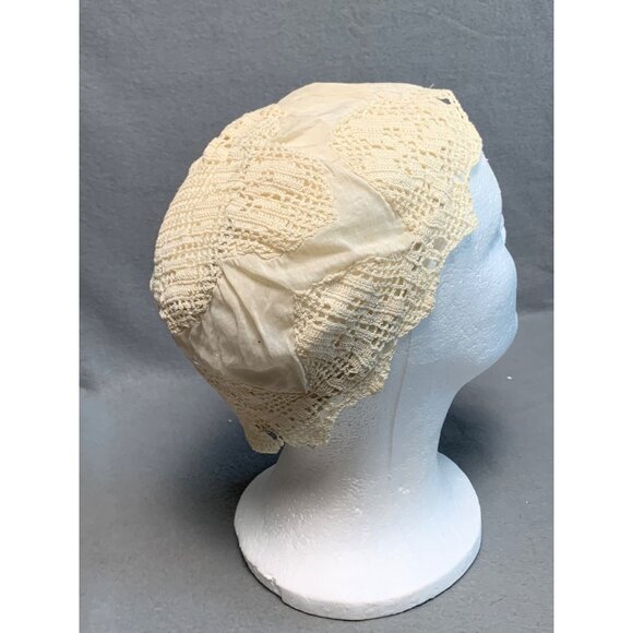 Vintage Handmade Lace & Silk Bonnet - For the Fancy Headed Women - Picture 5 of 13